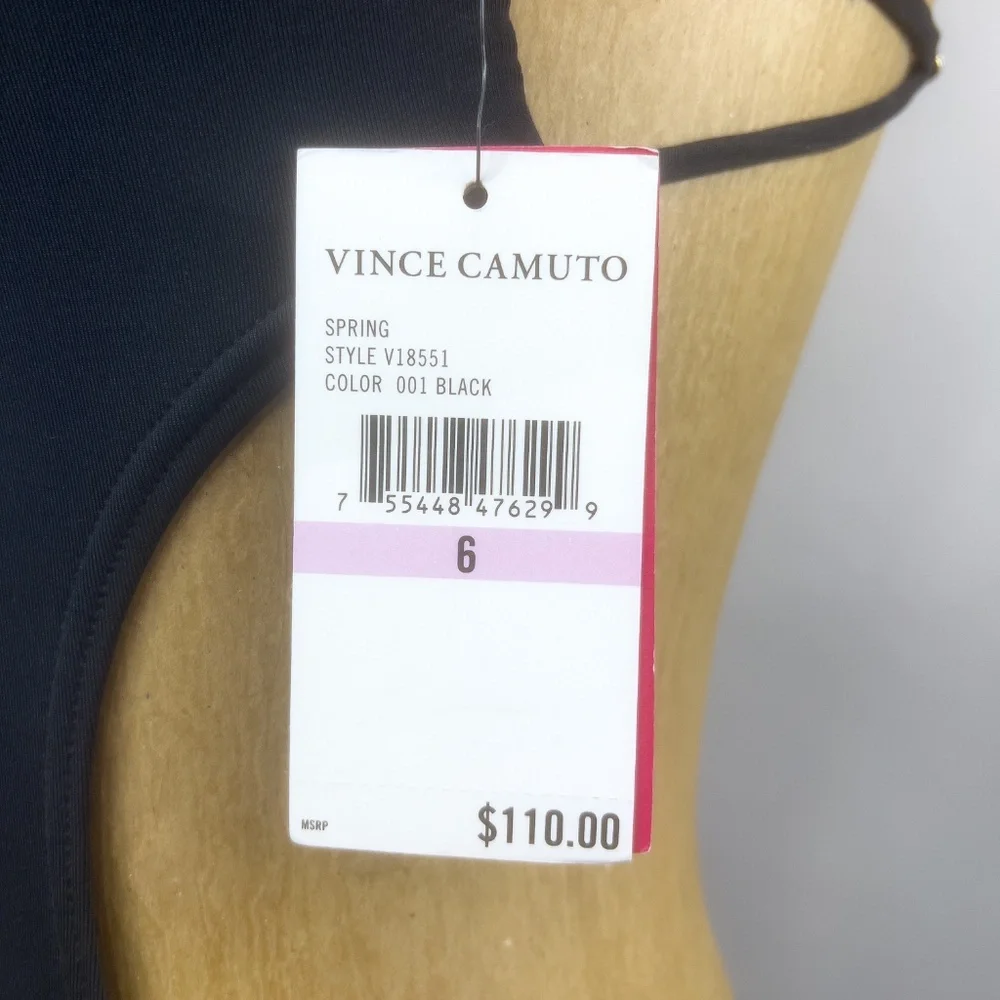 Vince Camuto 1 Piece Black Swimsuit with Gold Hardware Detail - Picture 10 of 10